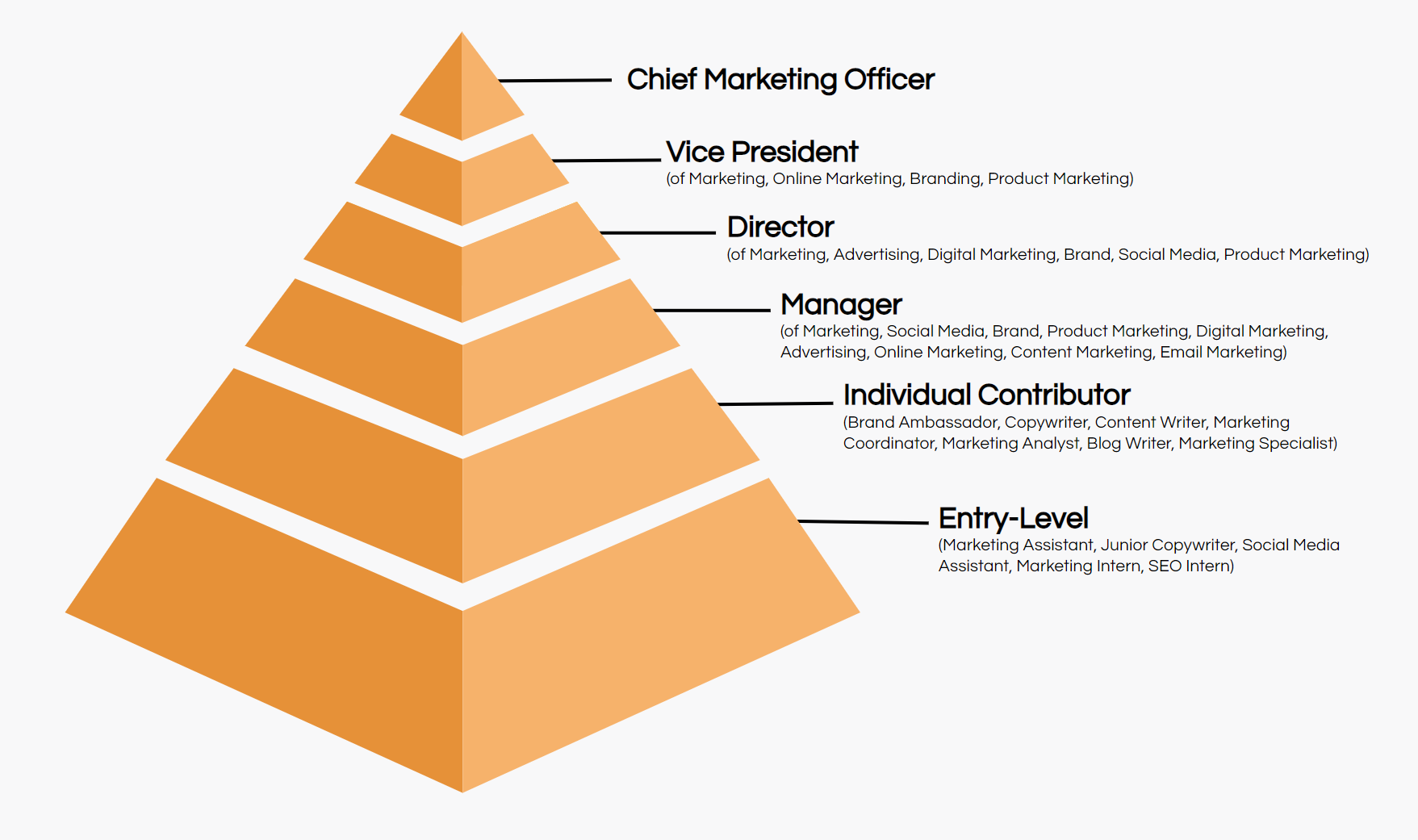 marketing job titles hierarchy