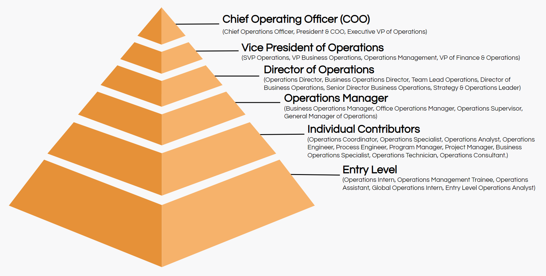 operations job titles hierarchy