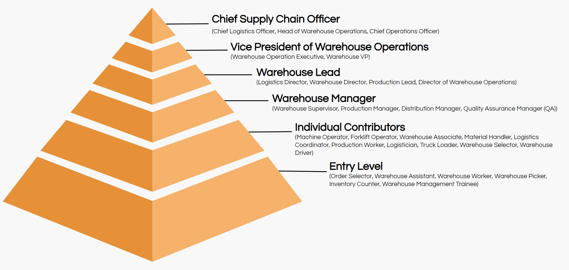 warehouse job titles hierarchy
