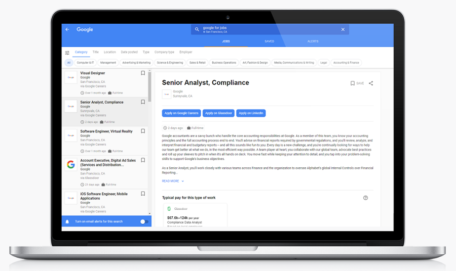 google for jobs optimized