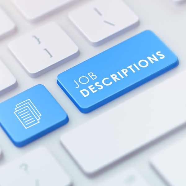 keyword with blue job descriptions button